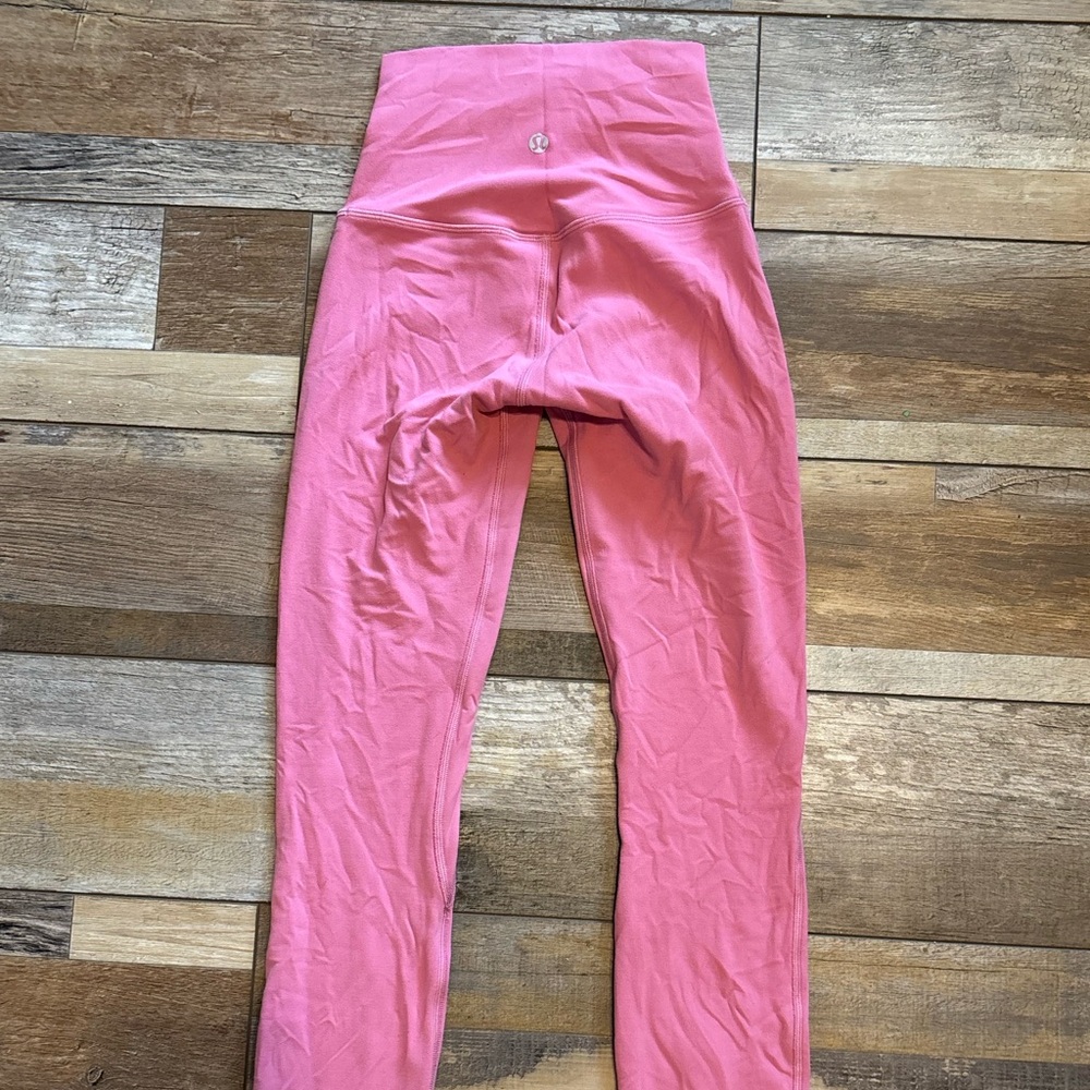 lululemon athletica High-Rise Pink Leggings with Back Logo
